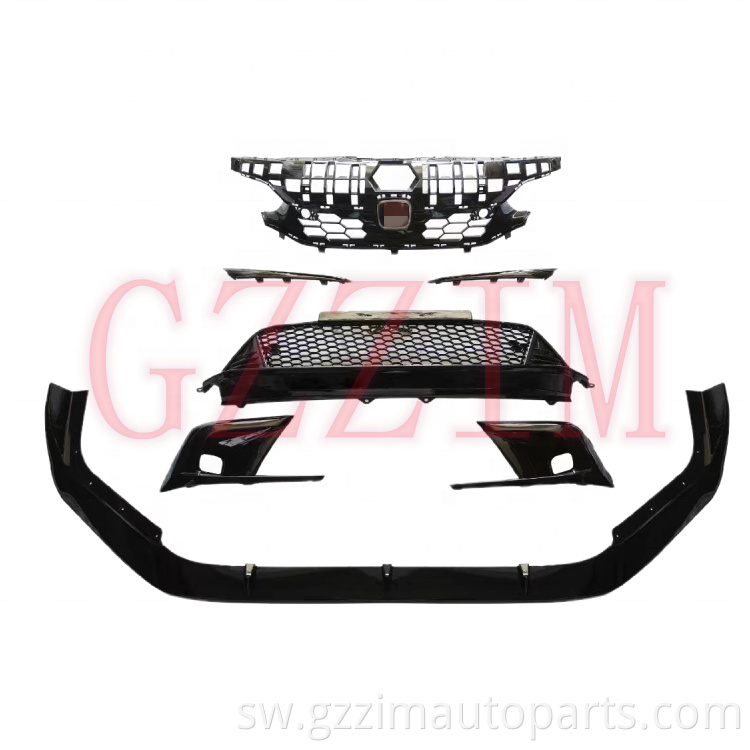 Plastic Front Bumper Grille For Civic 11th Upgrade To Type R Conversion Kit